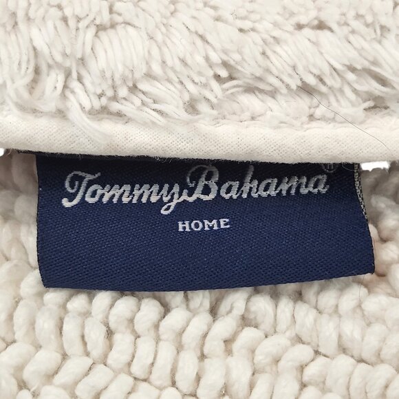 Tommy Bahama Home White Plush Bathmat 19x34 Reversible Soft Luxury Coastal - Picture 2 of 9